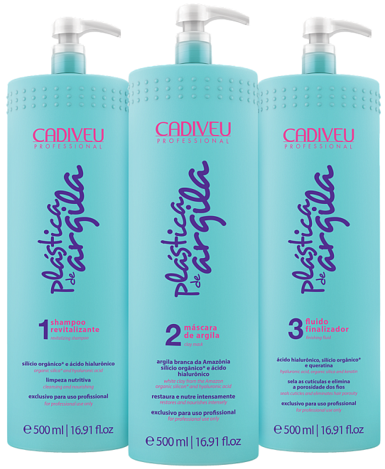 Cadiveu Рlastica de Argila Set with Finishing Fluid 500/500/500 ml
