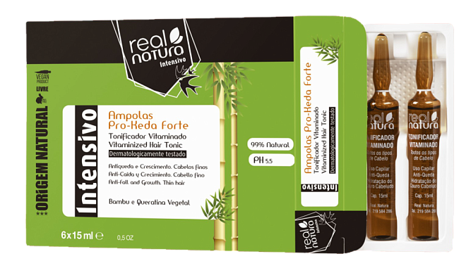 Real Natura Vitaminized Hair Tonic Ampolas Pro-Keda Forte 6x15 мл