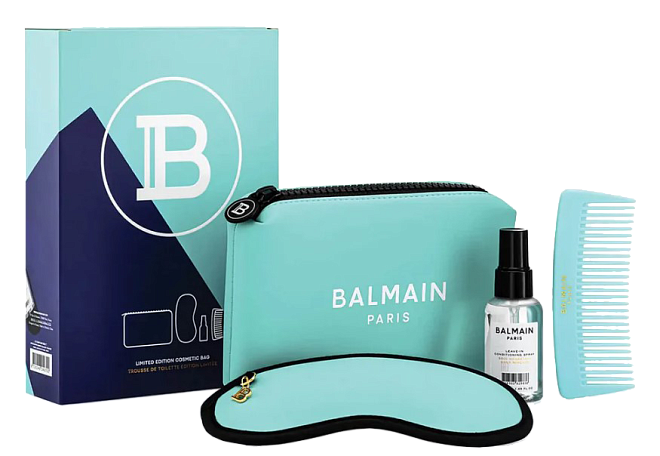 Balmain Limited Edition Cosmetic Bag SS21 Turquoise