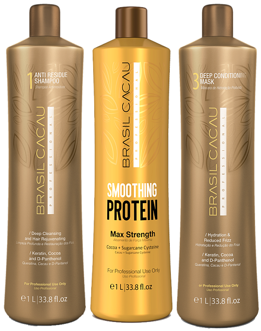 Cadiveu Brasil Cacau Professional Set with Smoothing Protein 1000/1000/1000 ml