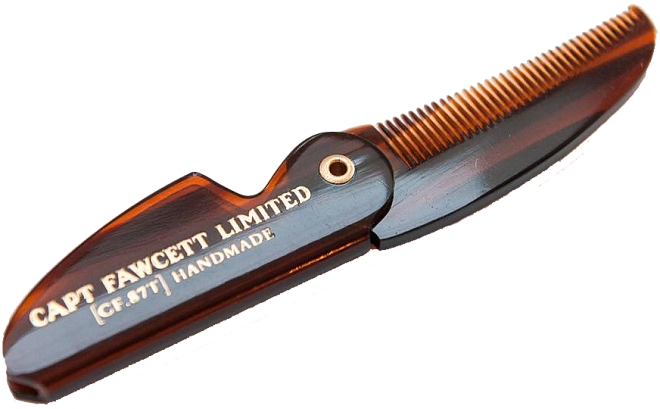 Captain Fawcett Folding Pocket Moustache Comb
