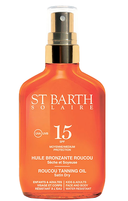 Ligne St Barth Roucou Tanning Oil Satin Dry Medium Protection SPF15 100 мл