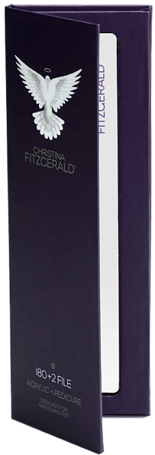 Christina Fitzgerald 180 + 2 Acrylic / Pedicure File in Magnetic Box