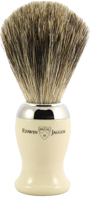 Edwin Jagger Ivory Shaving Brush (Pure Badger)