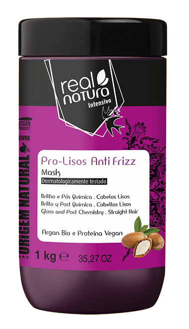 Real Natura Mask Pro-Lisos Anti Frizz Argan