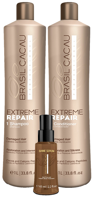 Cadiveu Extreme Repair Set with Shine Serum 1000/1000/65 ml