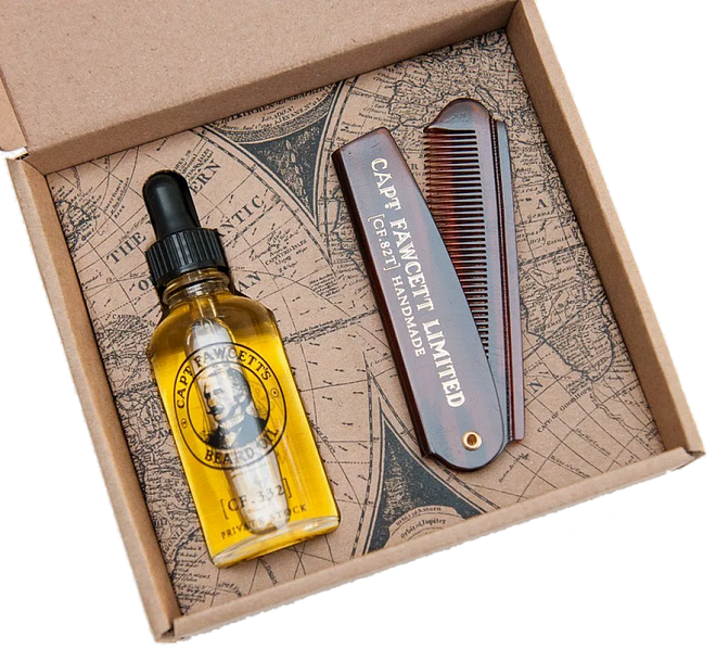 Captain Fawcett Beard Oil (CF.332) & Folding Pocket Beard Comb (CF.82T)
