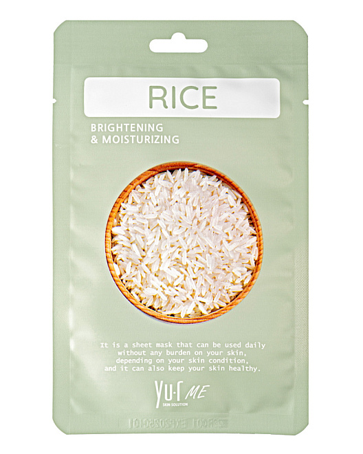 Yu.R Me Rice Sheet Mask Маска для лица с экстрактом риса  5 шт