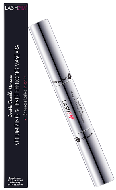 Lashem Double Trouble Mascara Volumizing & Lengthening Mascara