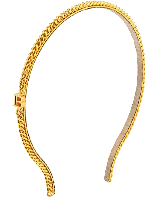 Balmain Pont Des Arts Headband Small Gold Chain