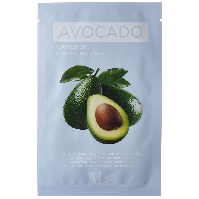 Yu.R Me Avocado Sheet Mask Маска для лица с экстрактом авокадо  5 шт