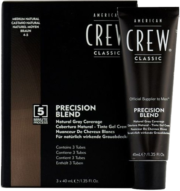 American Crew Precision Blend Natural Gray Coverage Medium Natural (4-5)