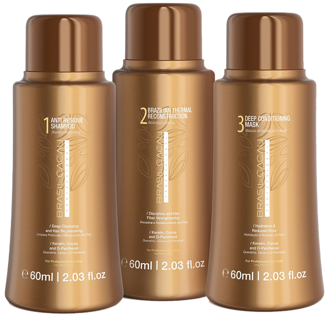 Cadiveu Brasil Cacau Professional Set with Thermal Reconstruction 60/60/60 ml