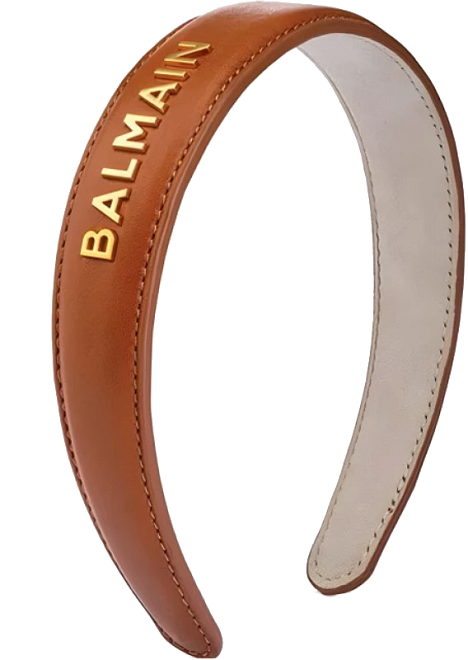 Balmain Hair Couture Riviera Headband Cognac Large