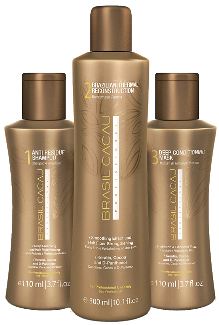 Cadiveu Brasil Cacau Professional Set with Thermal Reconstruction 110/300/110 ml